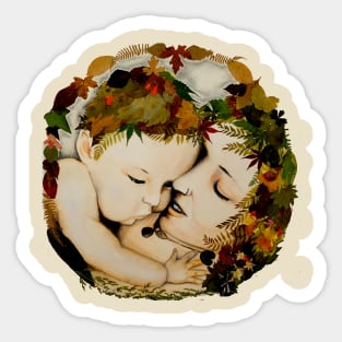 Child and Mother Earth Sticker